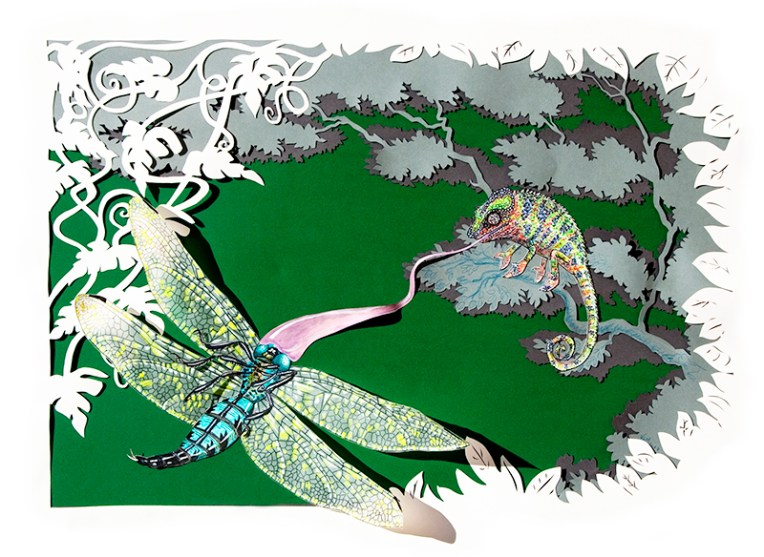 katherine molter art chameleon dragonfly web Ballistic Projection
